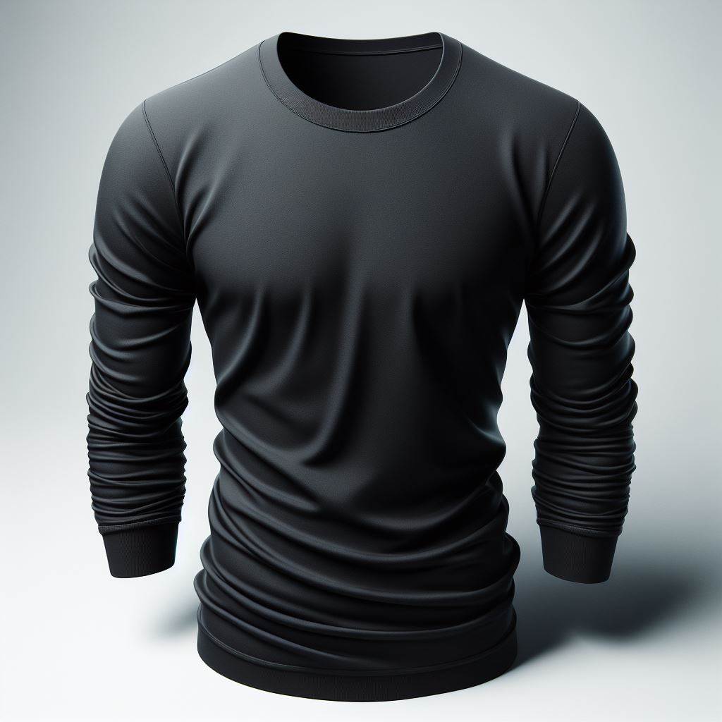 Men's Black Full-sleeve T-shirt