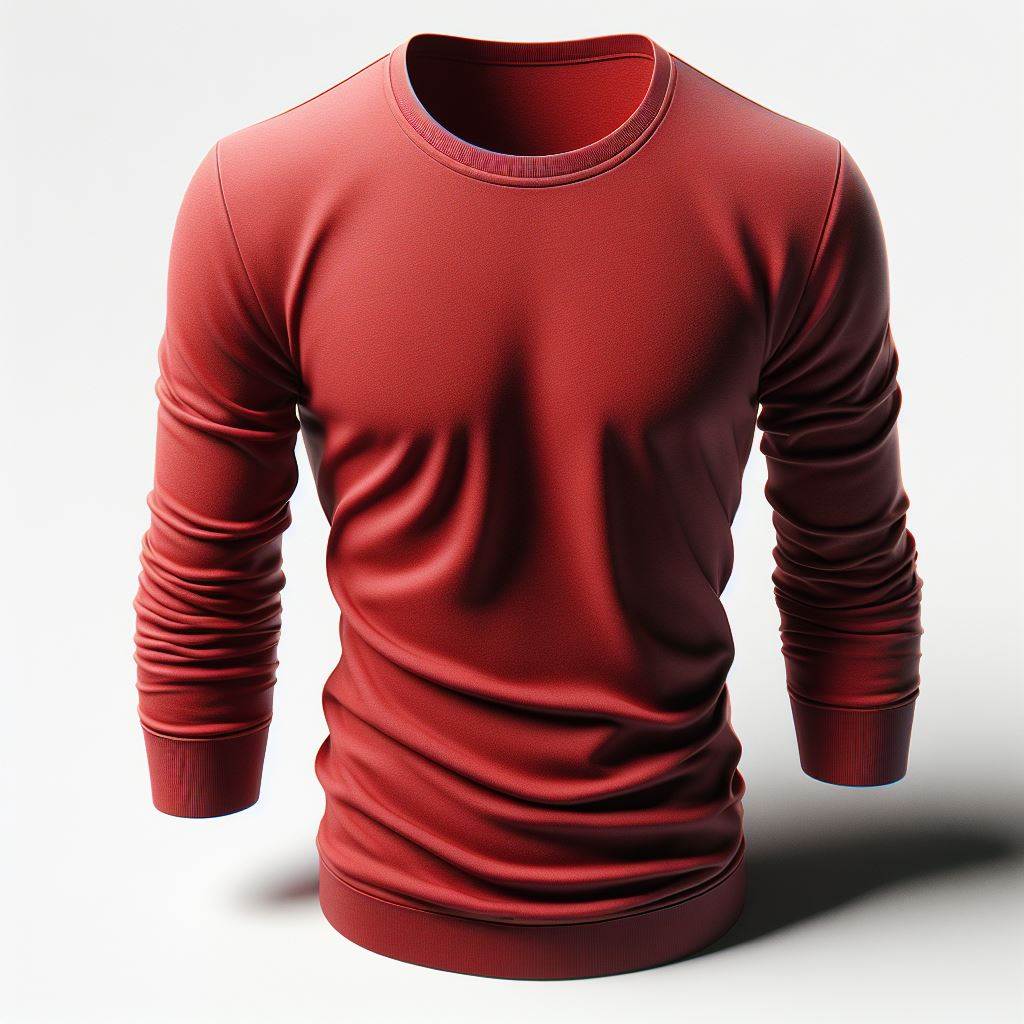 Men's Red Full-sleeve T-shirt